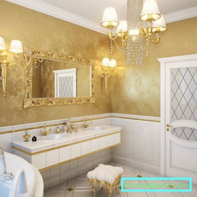 Goldenes Badezimmer - perfekt stilvolle Kombinationen (89 Fotos)