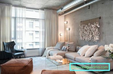 Vorhänge im Loftstil