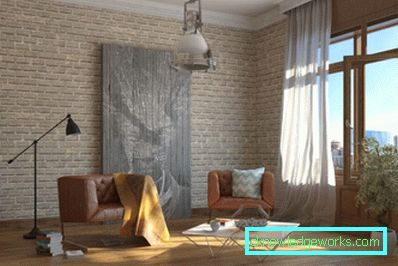 Vorhänge im Loftstil