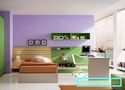 239-Schlafzimmer in lila Tönen (Foto