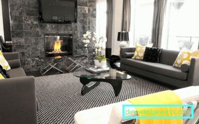 Graue Vorhänge im Innenraum - 100 beste Fotos von modernem Design