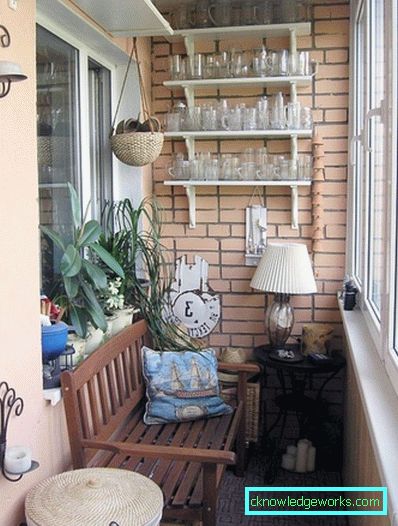 Backsteinmauern auf dem Balkon - 77 Fotos mit Ideen und Dekorationsmöglichkeiten