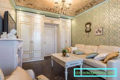 Wohnzimmerdesign 15 m² - Foto des modernen Rauminterieurs
