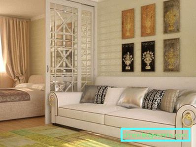 Wohnzimmerdesign 15 m² - Foto des modernen Rauminterieurs