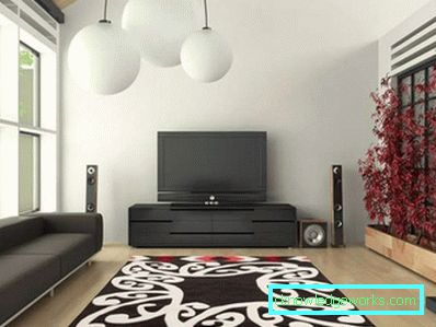 Wohnzimmerdesign 15 m² - Foto des modernen Rauminterieurs