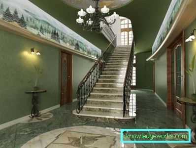Entwerfen Sie einen Korridor in einem Privathaus mit einem Treppenhausfoto