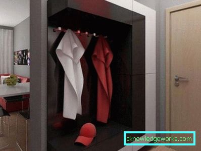Entwerfen Sie einen Korridor in einer Einraumwohnung - Foto