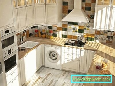 Küchendesignfläche von 8 Quadratmetern. meter mit kühlschrank Küchendesignfläche von 8 Quadratmetern. meter mit kühlschrank