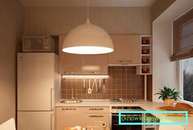 Design kleiner Küchenbereich von 6 Quadratmetern. m mit Kühlschrank Design kleiner Küchenbereich von 6 Quadratmetern. m mit Kühlschrank