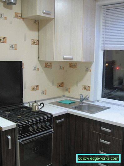 Design kleiner Küchenbereich von 6 Quadratmetern. m mit Kühlschrank Design kleiner Küchenbereich von 6 Quadratmetern. m mit Kühlschrank