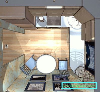 Design kleiner Küchenbereich von 6 Quadratmetern. m mit Kühlschrank Design kleiner Küchenbereich von 6 Quadratmetern. m mit Kühlschrank