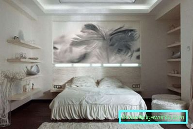 Schlafzimmerdesign 16 Quadratmeter in der modernen Art - Innenfoto Schlafzimmer Design ist 16 Quadratmeter in modernem Stil - Innenaufnahmen