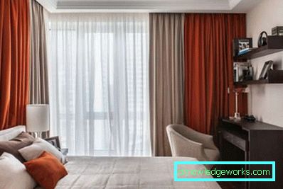 Schlafzimmer Design ist 16 Quadratmeter in modernem Stil - Innenaufnahmen Schlafzimmerdesign 16 Quadratmeter in der modernen Art - Innenfoto