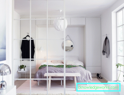 Wohnzimmer und Schlafzimmer in einem Raum - Fotos von Inneneinrichtungen
