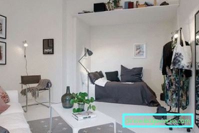 Wohnzimmer und Schlafzimmer in einem Raum - Fotos von Inneneinrichtungen