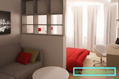 Wohn- und Schlafzimmer in einem Raum - Fotos von Inneneinrichtungen