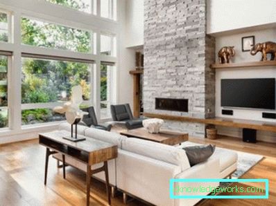 Wohnzimmer in einer modernen Art - Innenarchitektur des Fotos