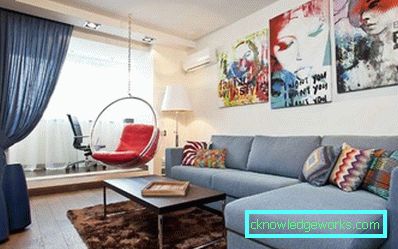 Wohnzimmer in einer modernen Art - Innenarchitektur des Fotos