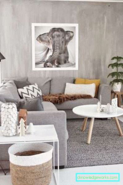 Wohnzimmer in einer modernen Art - Innenarchitektur des Fotos