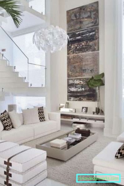 Wohnzimmer in einer modernen Art - Innenarchitektur des Fotos