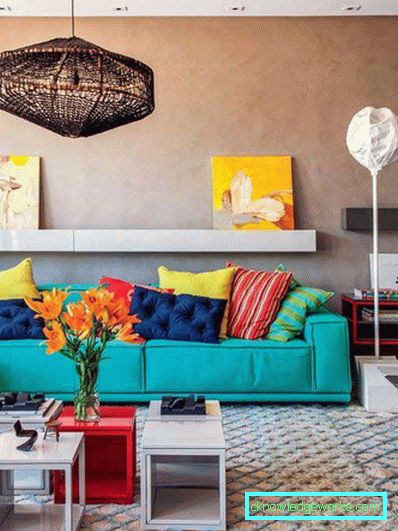 Wohnzimmer in einer modernen Art - Innenarchitektur des Fotos