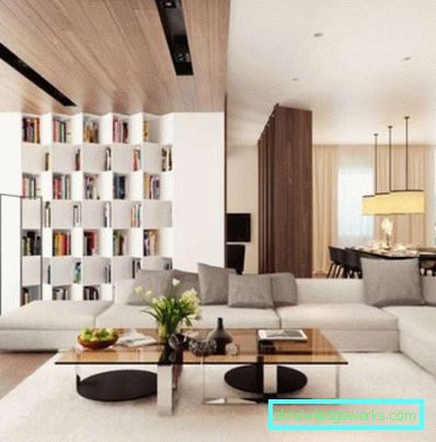 Wohnzimmer in einer modernen Art - Innenarchitektur des Fotos