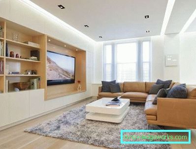 Wohnzimmer in einer modernen Art - Innenarchitektur des Fotos