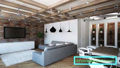 Loft-Stil Wohnzimmer - Foto von Innenräumen in der Wohnung