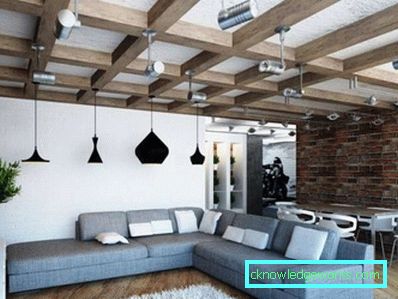 Loft-Stil Wohnzimmer - Foto von Innenräumen in der Wohnung