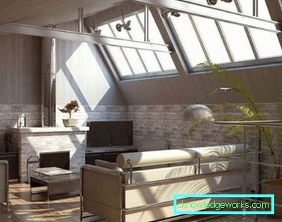 Loft-Stil Wohnzimmer - Foto von Innenräumen in der Wohnung