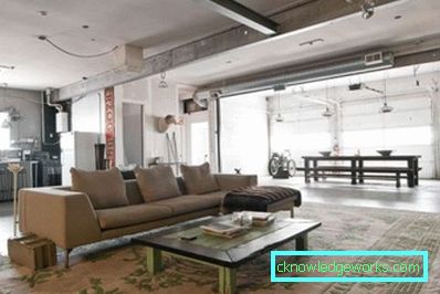 Loft-Stil Wohnzimmer - Foto von Innenräumen in der Wohnung