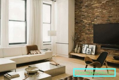 Loft-Stil Wohnzimmer - Foto von Innenräumen in der Wohnung