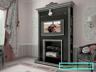 Wohnzimmer in der modernen klassischen Art - Foto des Innenraums