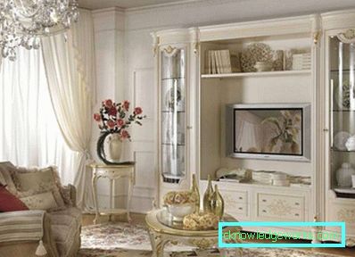 Wohnzimmer in der modernen klassischen Art - Foto des Innenraums