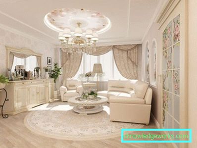 Wohnzimmer in der modernen klassischen Art - Foto des Innenraums