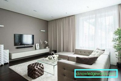 Innenwohnzimmer 18 Quadratmeter in modernem Stil - Fotodesign-Ideen