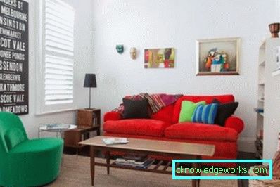 Innenwohnzimmer 18 qm in modernem Stil - Fotodesign-Ideen