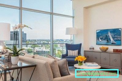 Innenwohnzimmer 18 Quadratmeter in modernem Stil - Fotodesign-Ideen