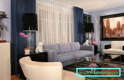 Innenwohnzimmer 18 Quadratmeter in modernem Stil - Fotodesign-Ideen