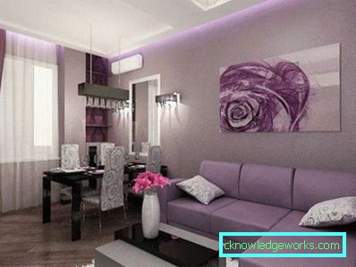 Innenwohnzimmer 18 Quadratmeter in modernem Stil - Fotodesign-Ideen