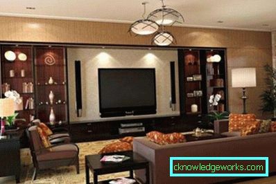 Innenwohnzimmer 18 Quadratmeter in modernem Stil - Fotodesign-Ideen