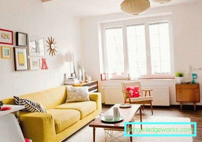 Innenwohnzimmer 18 Quadratmeter in modernem Stil - Fotodesign-Ideen