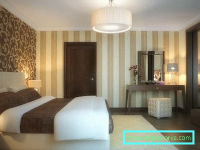 345-Kombinationstapete im Schlafzimmer
