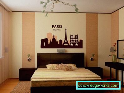 345-Kombinationstapete im Schlafzimmer