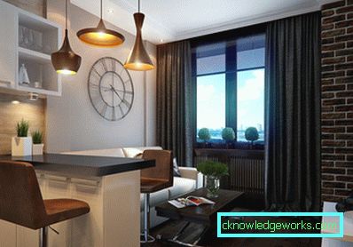Küche-Wohnzimmer-Stil 