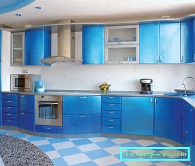 331-blaue Küche - perfekt