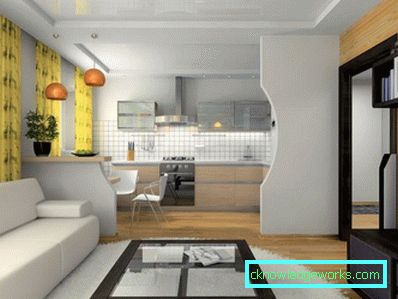 Kleine Küche von 5 Quadratmetern. m mit Kühlschrank Kleine Küche von 5 Quadratmetern. m mit Kühlschrank