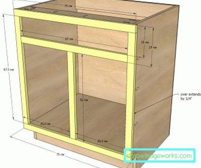 Freistehender Küchenschrank mit Bodenbefestigung Freistehender Standschrank