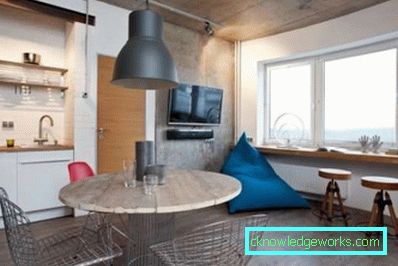 Kombinieren einer Küche mit einem Balkon - Fotodesign
