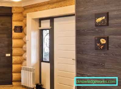 Wanddekoration im Flur mit Laminat - Fotodesign